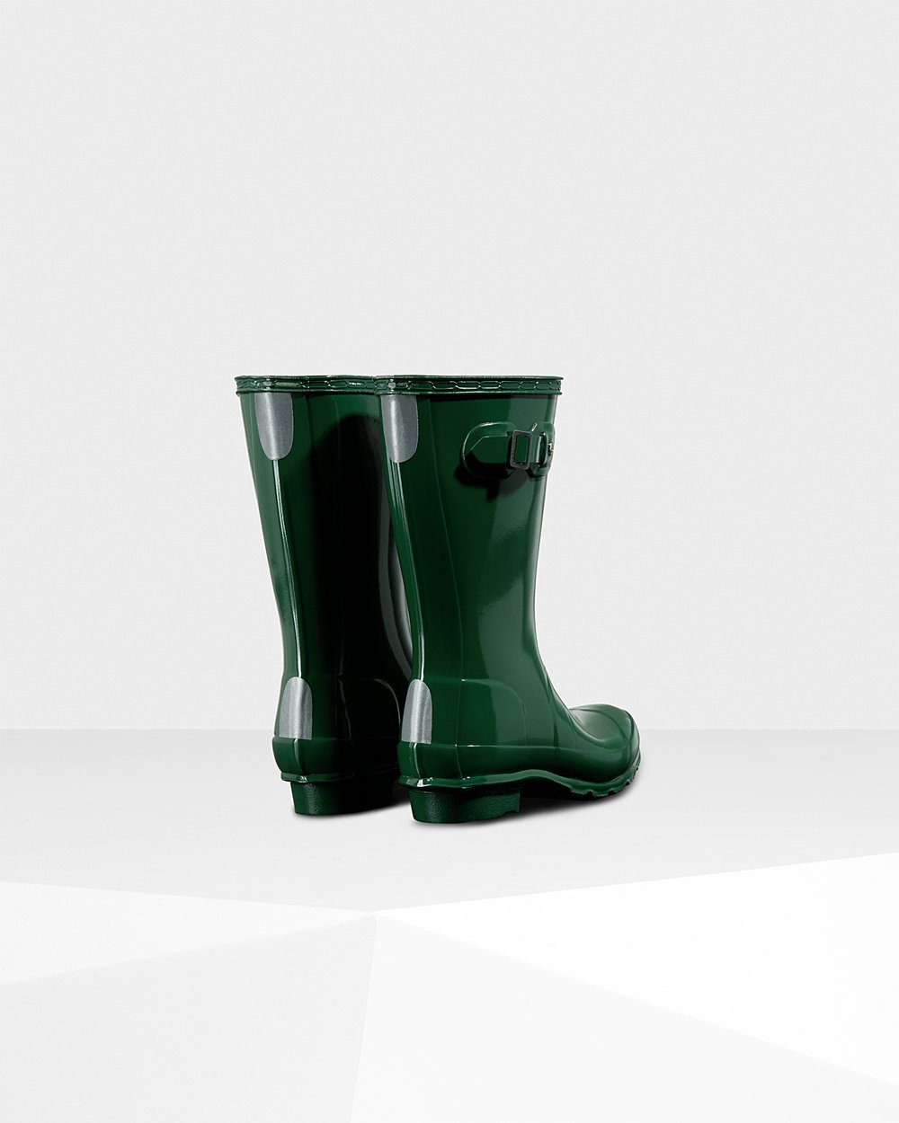 Bottes de Pluie Hunter Original Grands Gloss Enfant Vert FIJXTWU-76